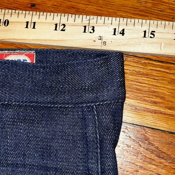 Vintage 1970s floral embroidered flare jeans Dude waist 28 hippie salvage denim - Picture 4 of 14